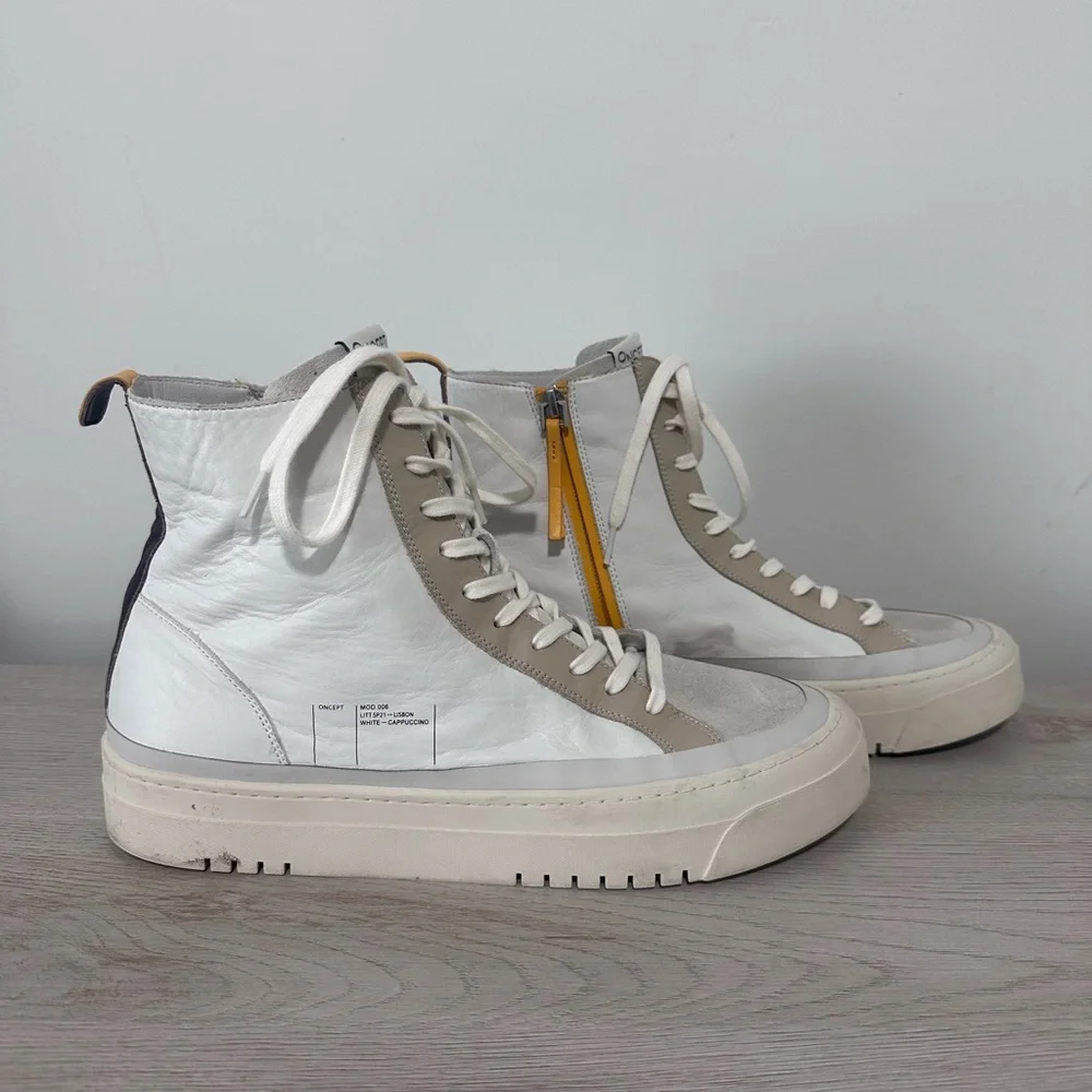 Oncept Lisbon High Top Leather Sneaker - Size 9.5 - Picture 3 of 14